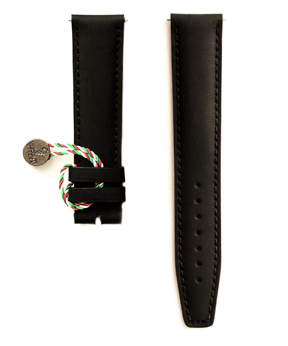 Black Rubberized leather Custom watch strap General style