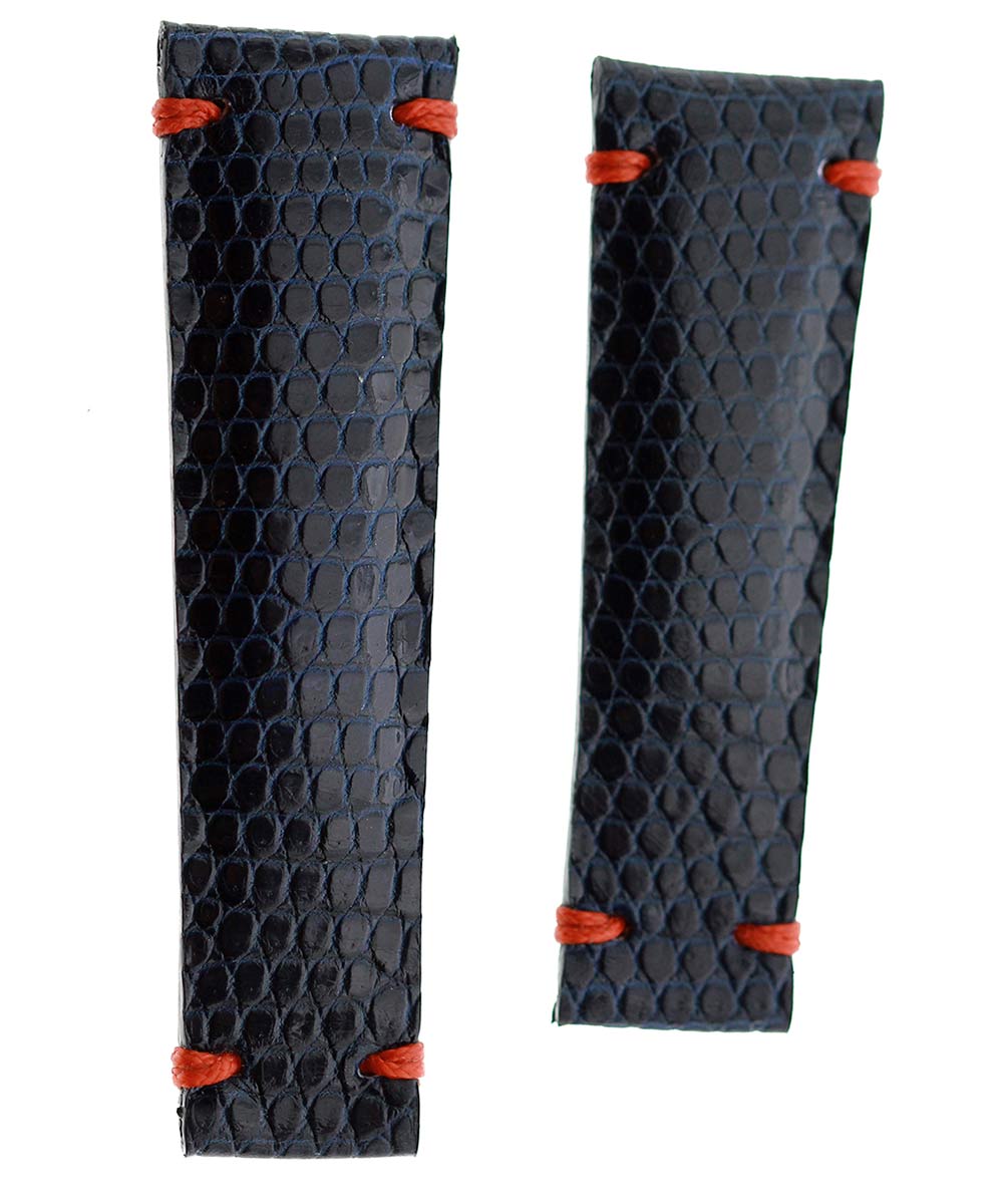 Exotic Original Blue Lizard leather strap 20mm for Rolex Daytona