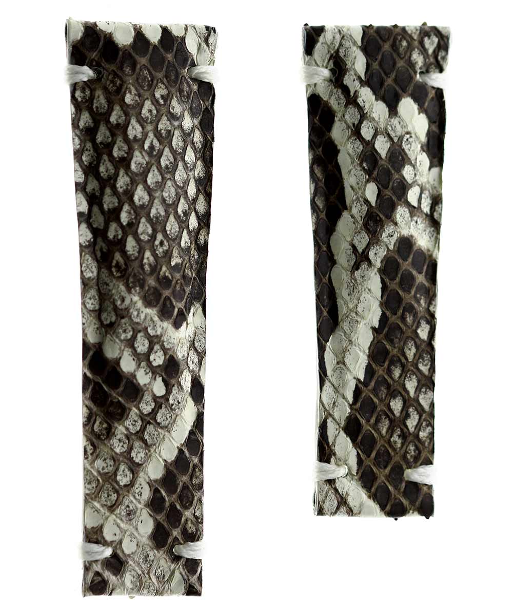 Exotic Original Python leather Beige strap 20mm for Rolex Daytona. Alligator lining