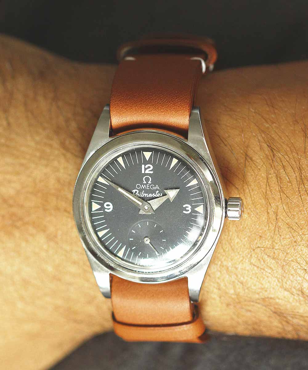 NATO custom wrist watch band in Beige Barenia / Luxury Hermes French calf leather