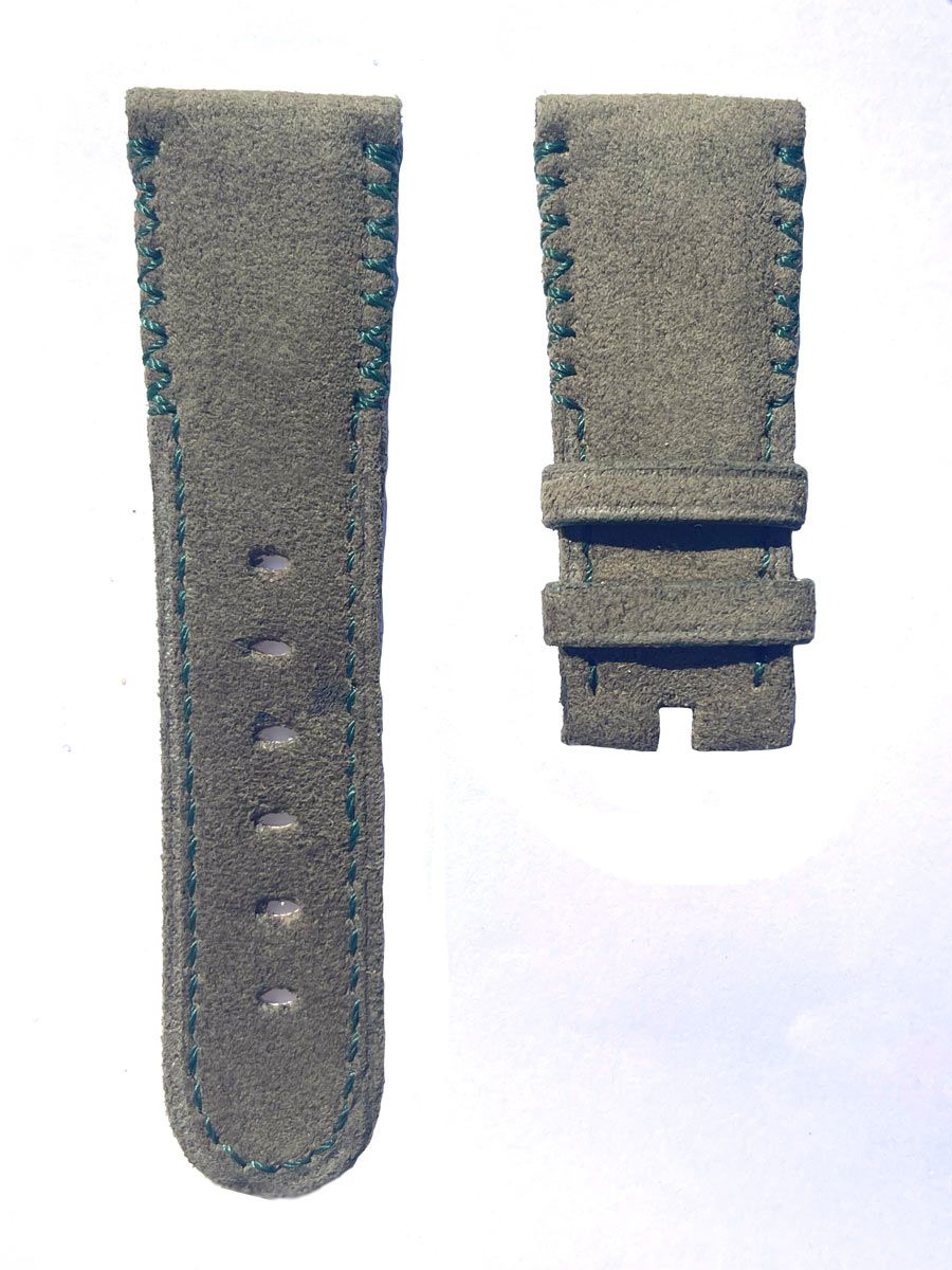 Cohiba Green Alcantara strap with Zigzag side stitching