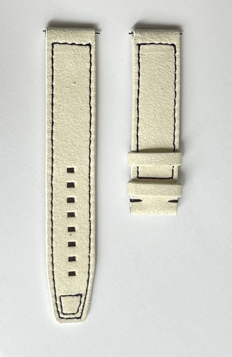 Vanilla White Alcantara Strap 16mm, 18mm, 19mm, 20mm, 21mm, 22mm General style