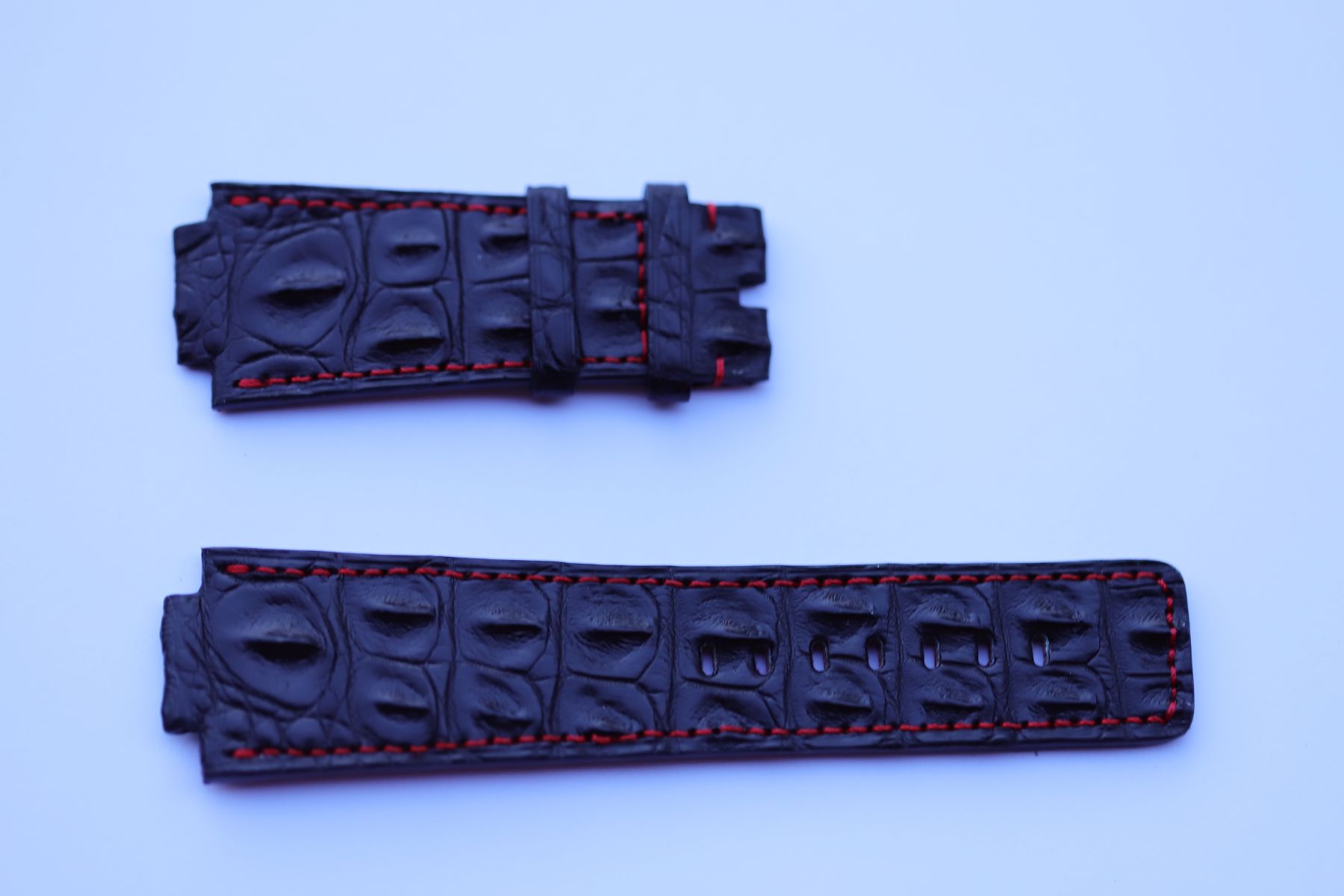 Black Hornback Alligator strap 30mm for Audemars Piguet Royal Oak Offshore Shaquille O'Neal Limited Edition