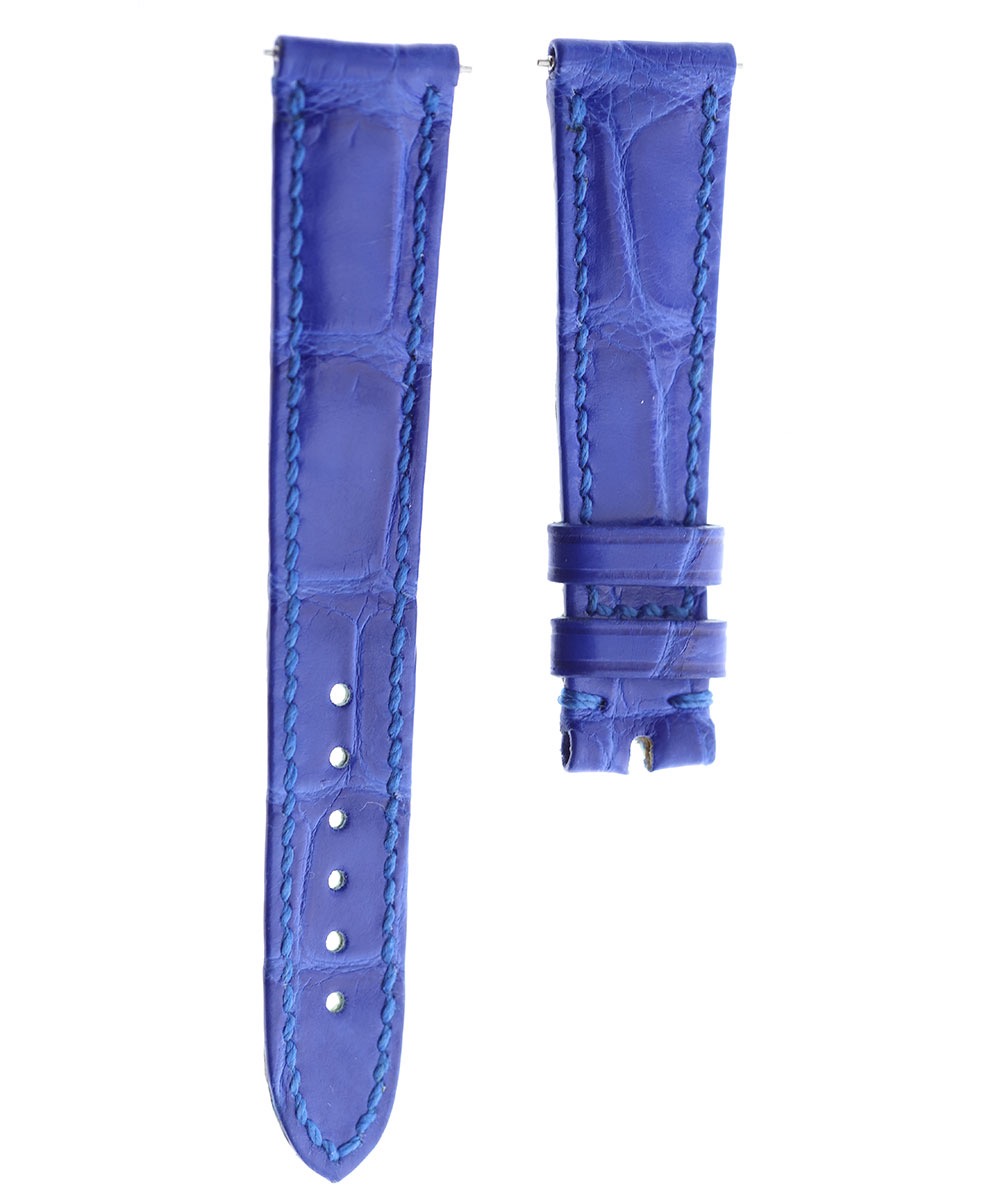 Blue Matte Alligator leather strap 18mm Lady Franck Muller Crazy Color Dreams 5850