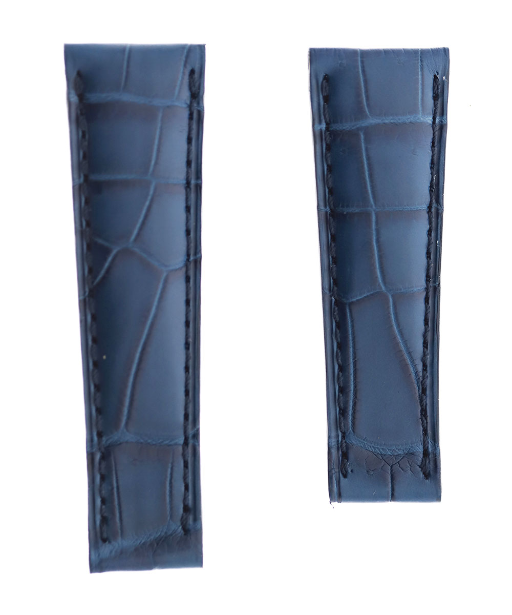 Blue Jeans Alligator leather strap 20mm Rolex Daytona style