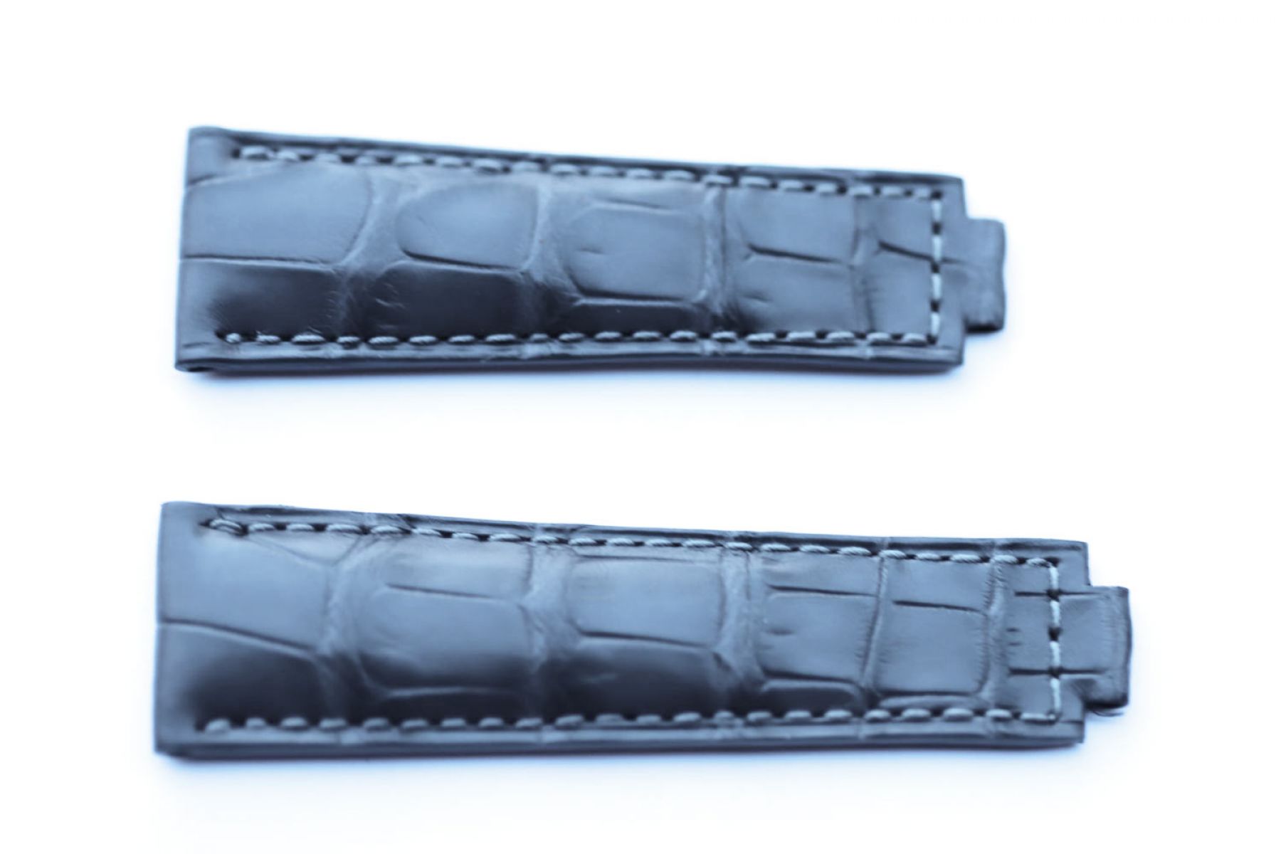 Dark Grey Alligator leather strap 20mm for Rolex Daytona / Yacht Master with Oysterflex