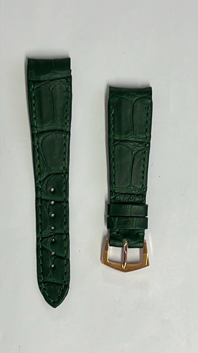 INTEGRATED 20, 21mm Band for Rolex in Emerald Green Alligator / Rolex Submariner, GMT-Master, Sky-Dweller or Explorer II / BUCKLE NOT INCLUDED