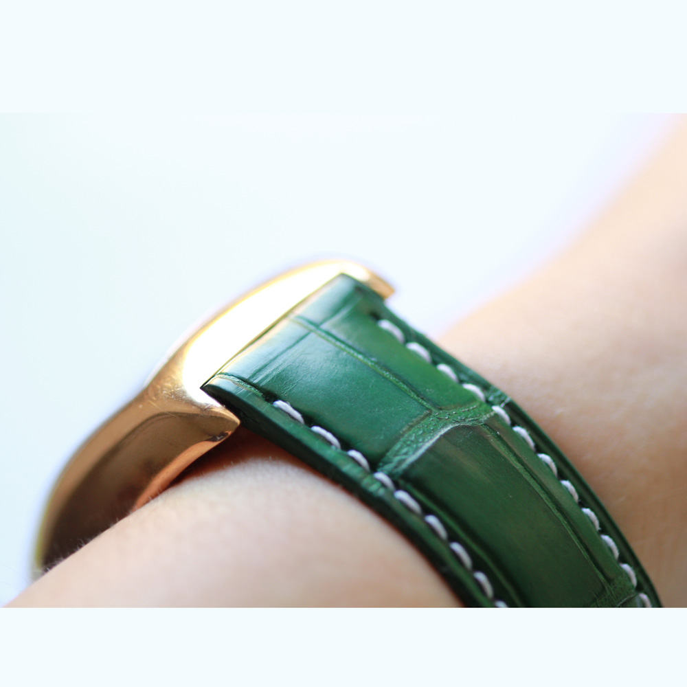 Emerald Green Alligator leather Custom strap