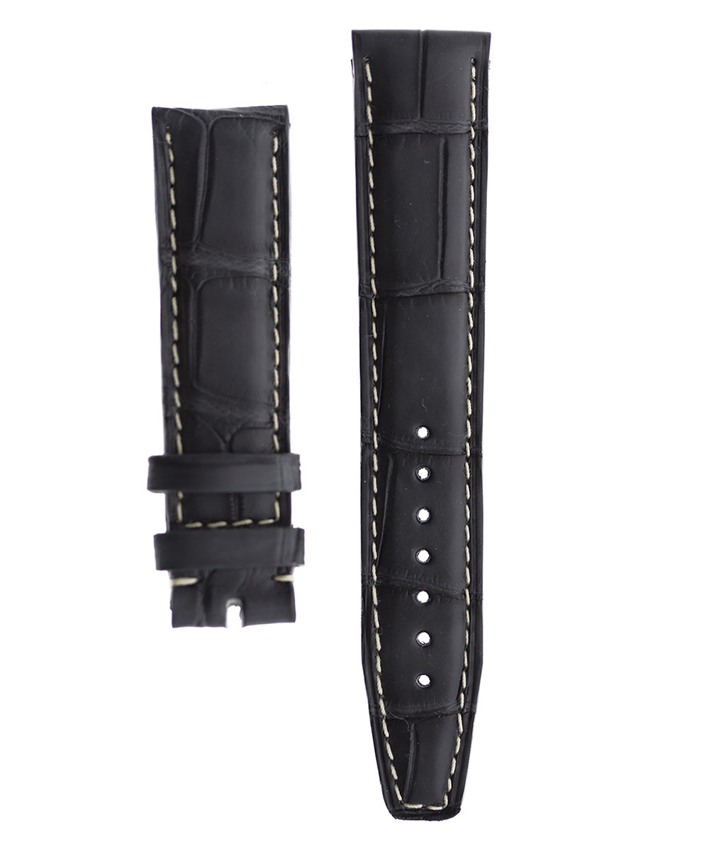 Milano Grey Alligator leather strap 20mm IWC Portuguese style