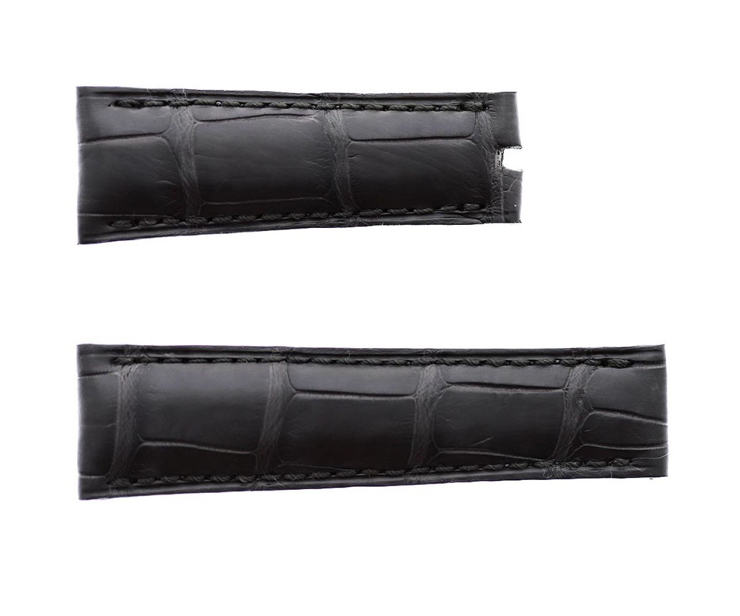 Grey Alligator Leather strap 21mm Rolex Sky-Dweller style