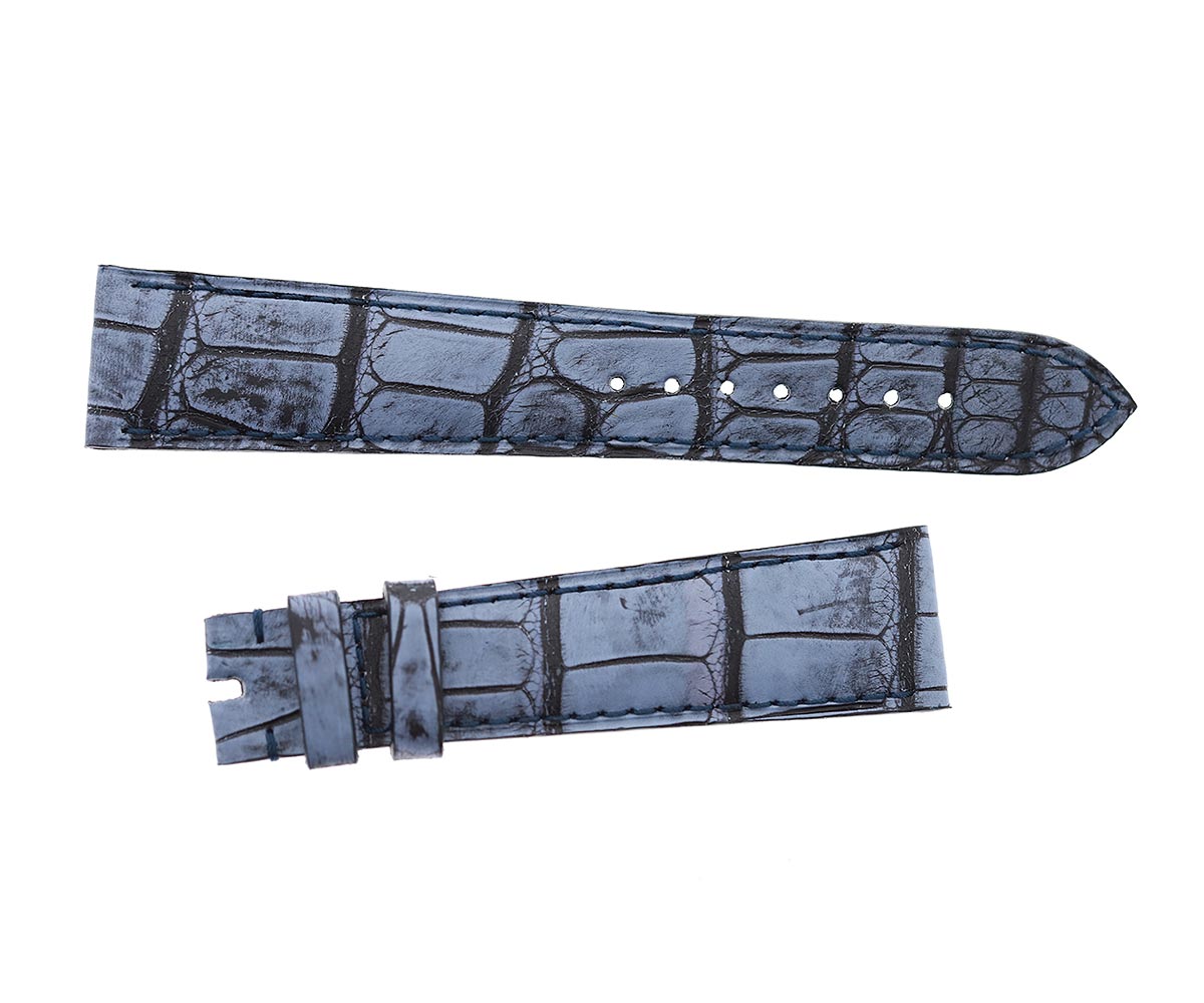 Vintage Blue Alligator leather strap  General style