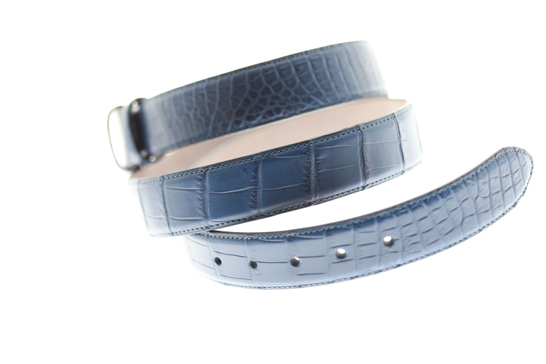 Louis Vuitton Vintage - Ostrich Leather Initiales Belt - Blue Navy