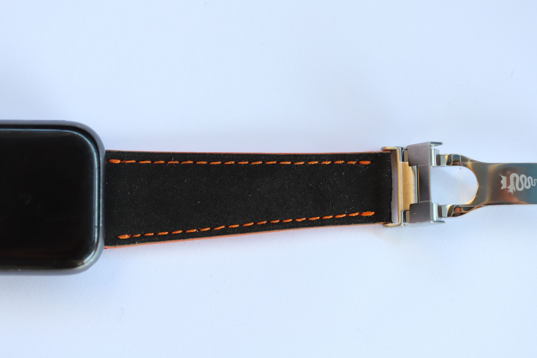 Apple Watch Ultra Genuine Hermes Deployment Black Leather Band 49mm