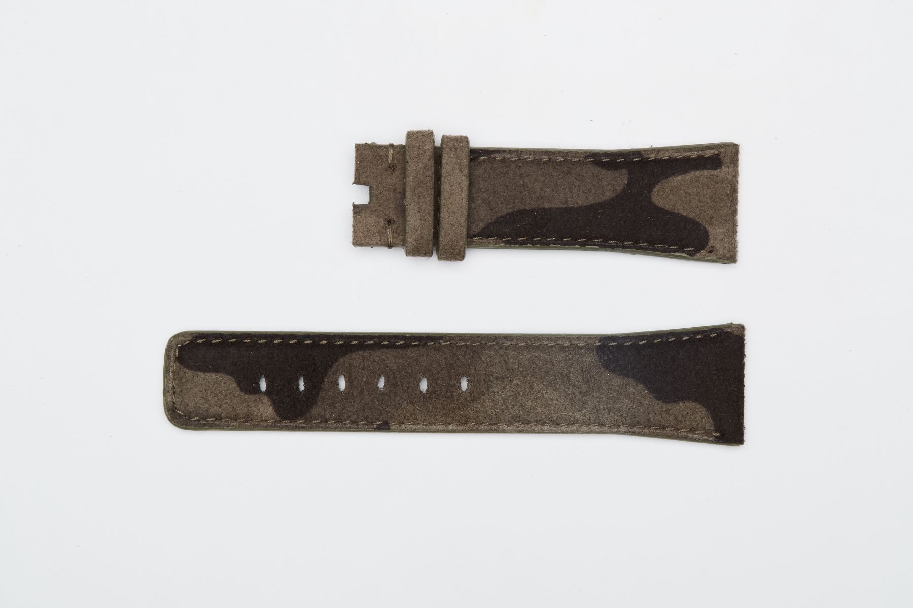 Havana Brown Camouflage Alcantara Apple Watch Strap (Apple Watch All Series)