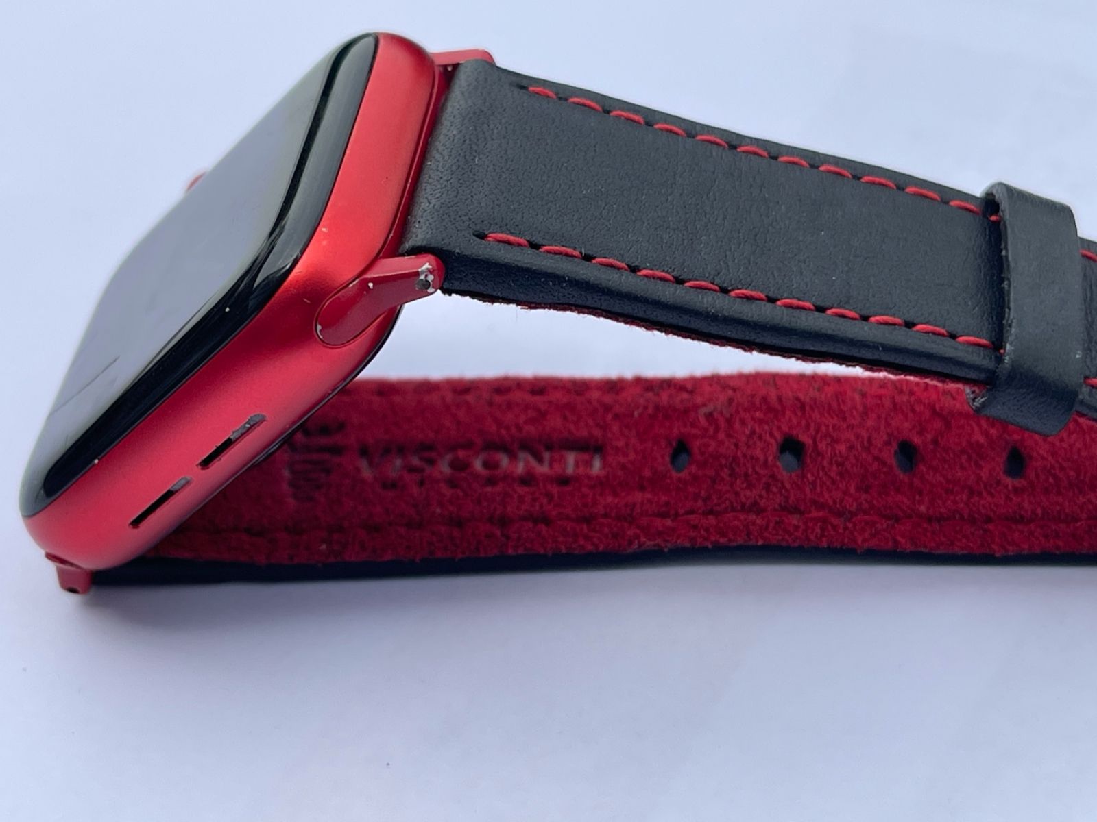 Hermes Ebene Barenia Leather Apple Watch Deployment Watch Strap 42 MM