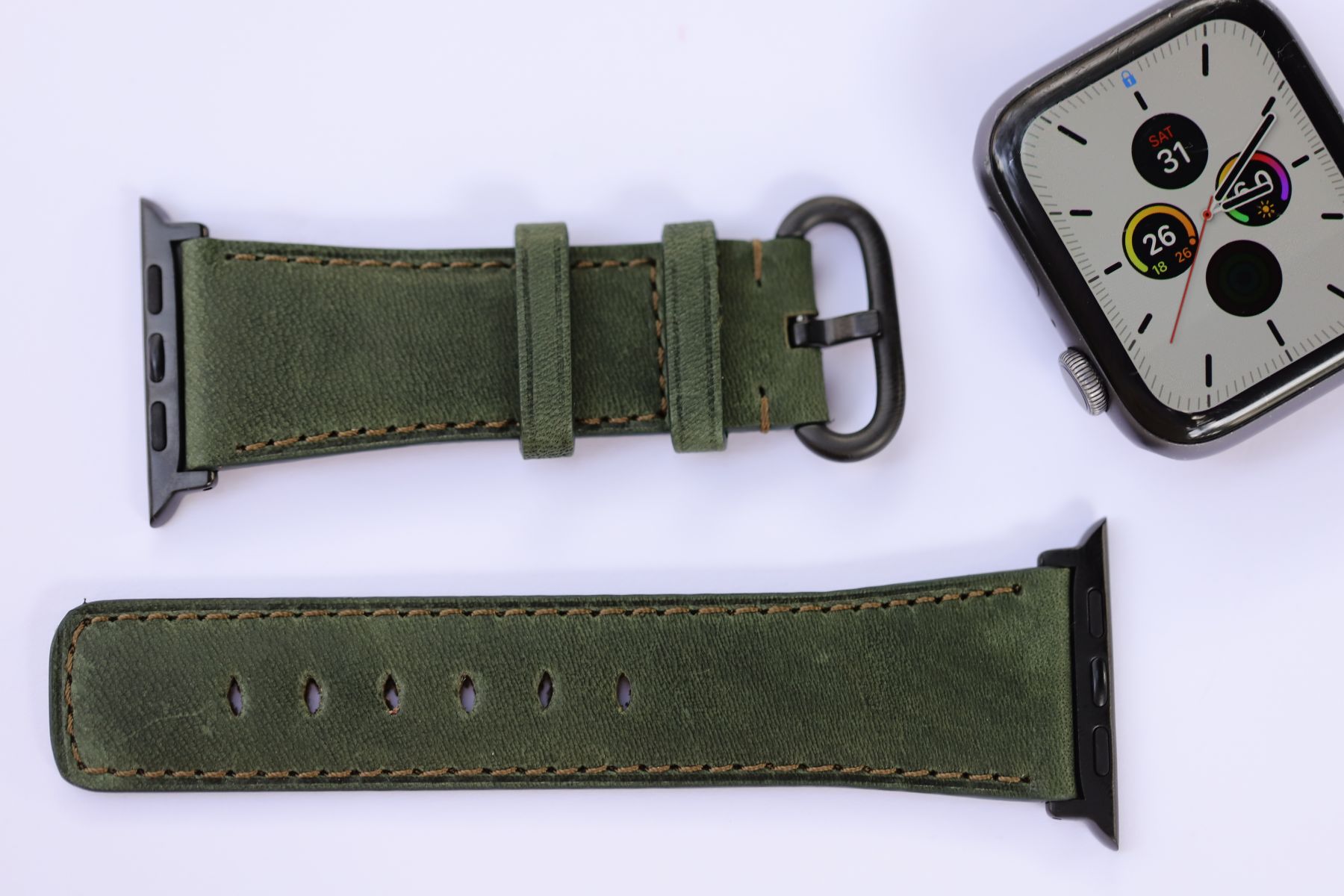 Vacona Leather strap (Apple Watch All Series) / GREEN STONE