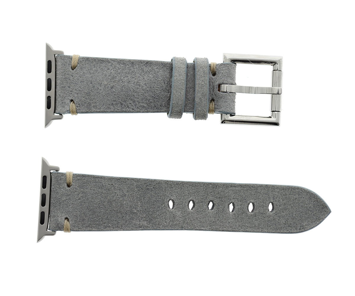 Cloud Blue Mohawk Vintage strap with Fixed buckle (Apple Watch All Series)