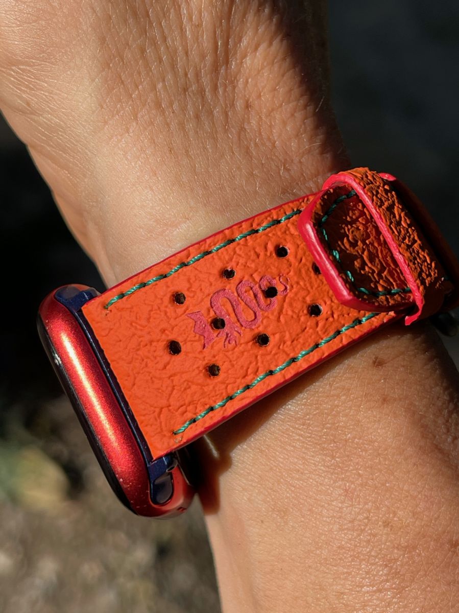 Vegan Leather Strap (Apple Watch All Series) / ORANGE