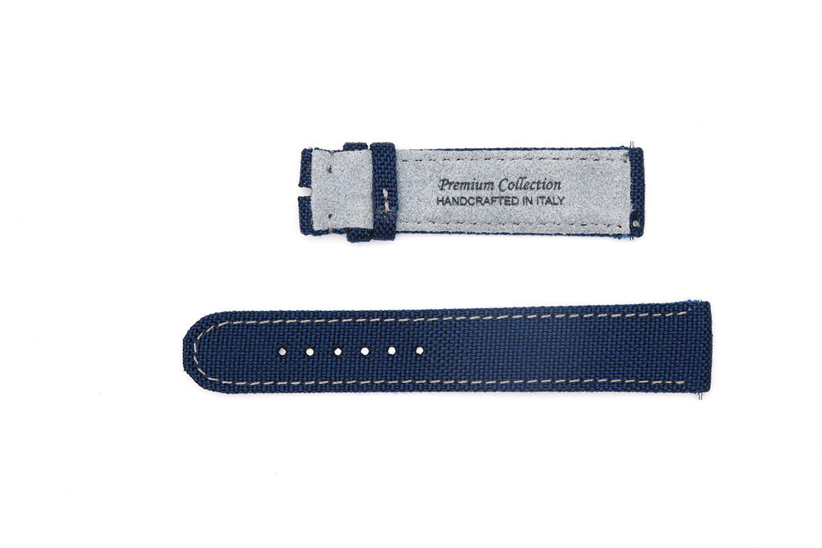 Blue Cordura strap 19mm Grand Seiko style