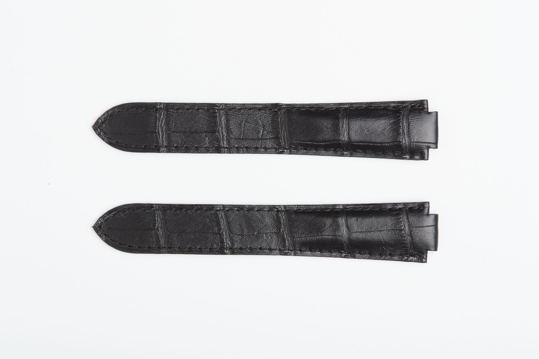 Black Matte Alligator leather strap 20mm for Ballon Bleu by Cartier style timepieces
