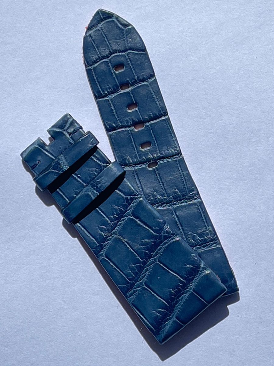 Cartier Divan XL strap 29mm in Navy Blue Alligator Leather