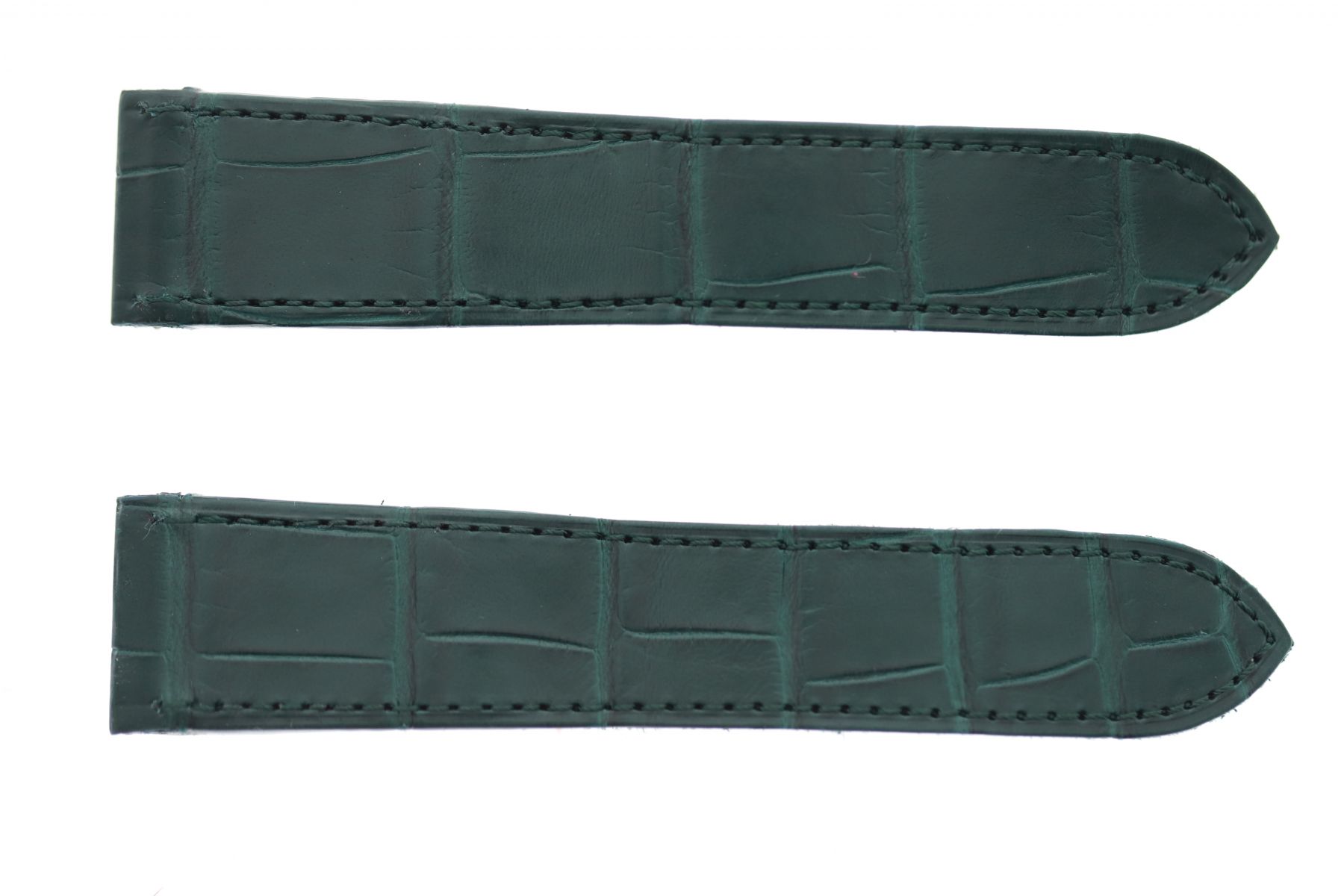 Hunter Green Exotic Matte Alligator Leather strap for Cartier Santos 100 XL