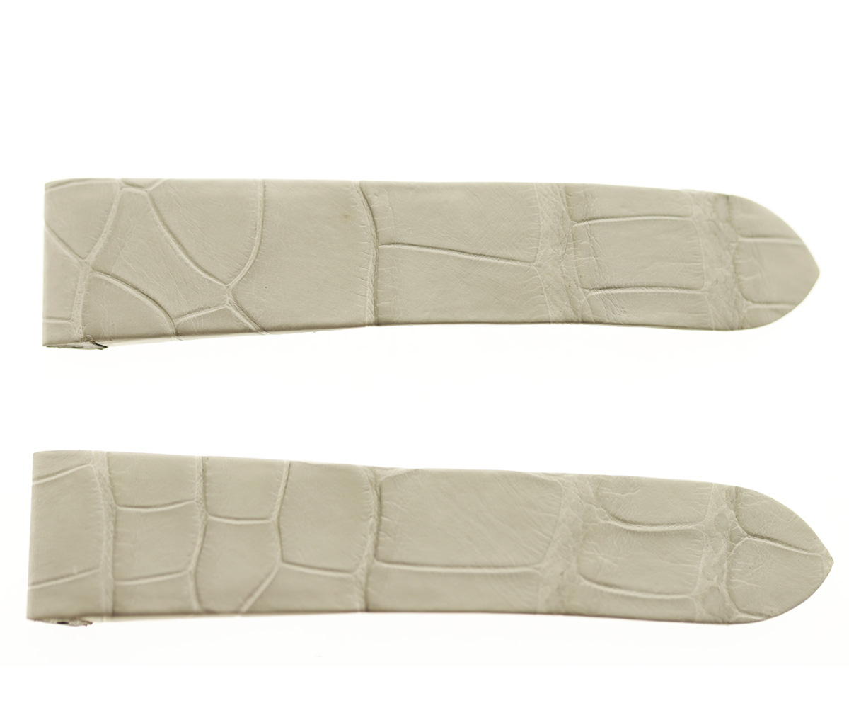 Ice Champagne Strap 23mm in Alligator Leather for Cartier Santos 100