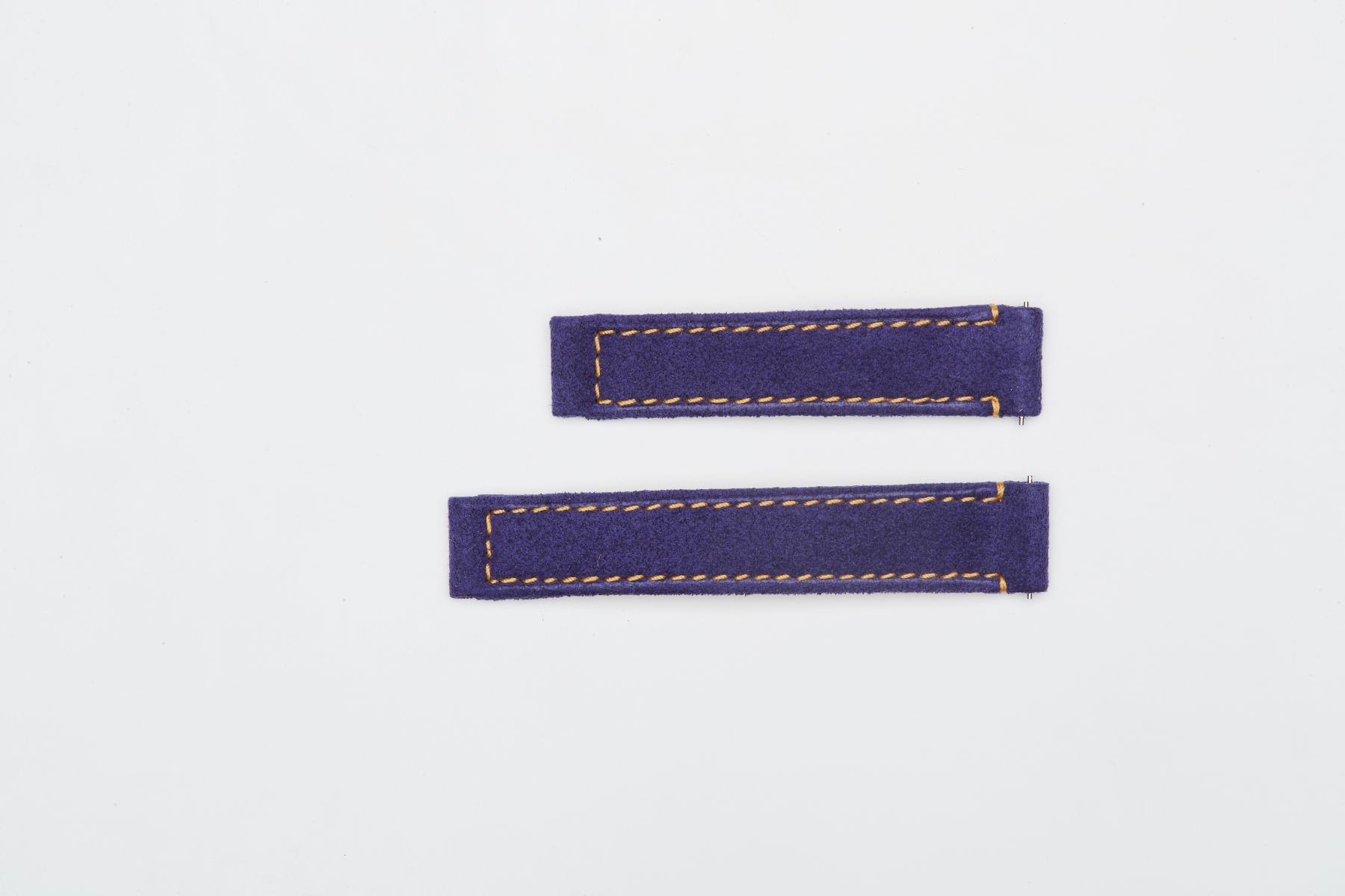 Provence Blue Alcantara strap for Vintage Cartier Tank Quartz Lady