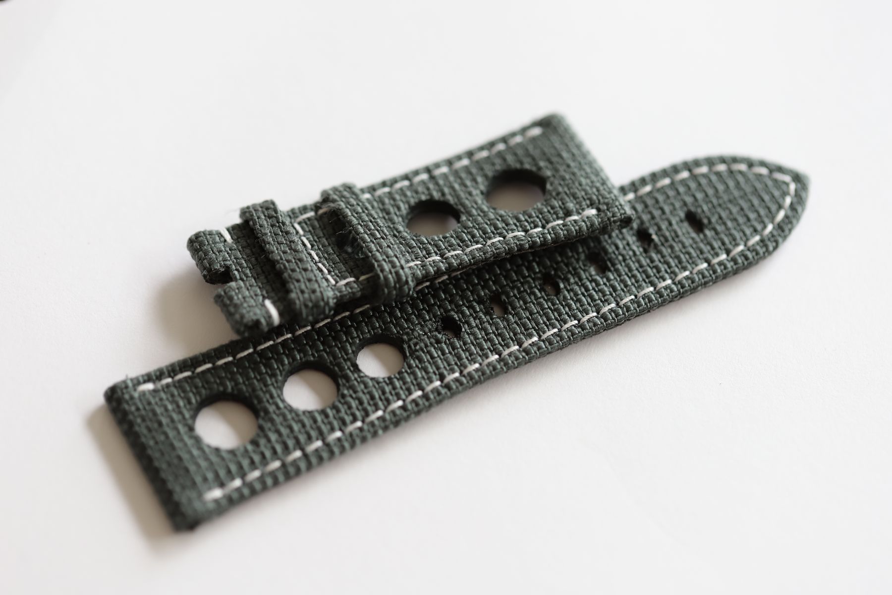 Grey Cordura Strap 23mm Blancpain Fifty Fathoms Perforated style