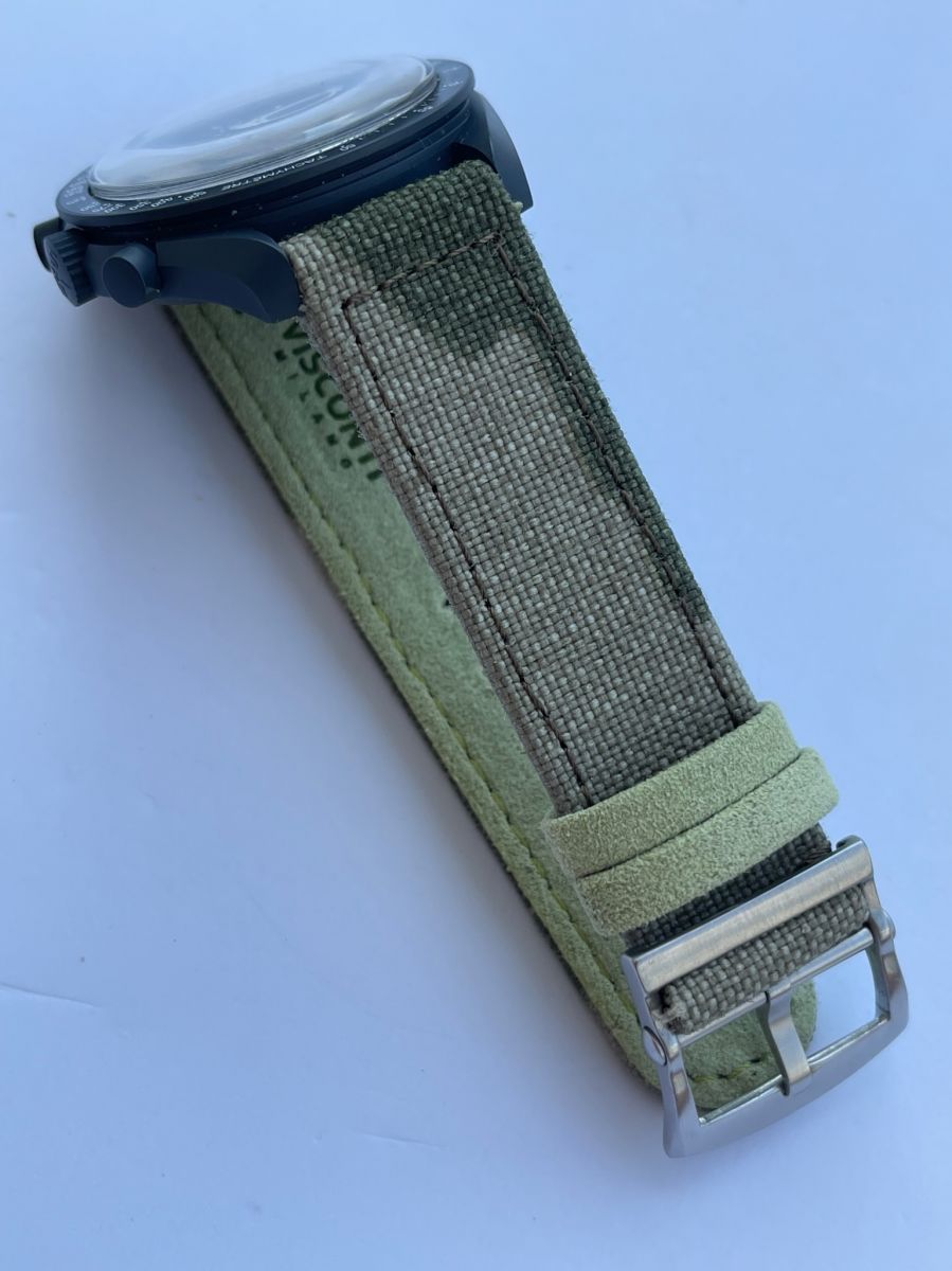 Khaki Green Cordura strap 20mm / Omega Swatch MoonSwatch style / Buckle Included