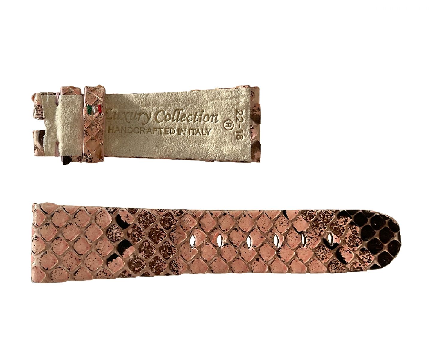 Pink Python Leather Strap 16mm, 18mm, 19mm, 20mm, 21mm, 22mm