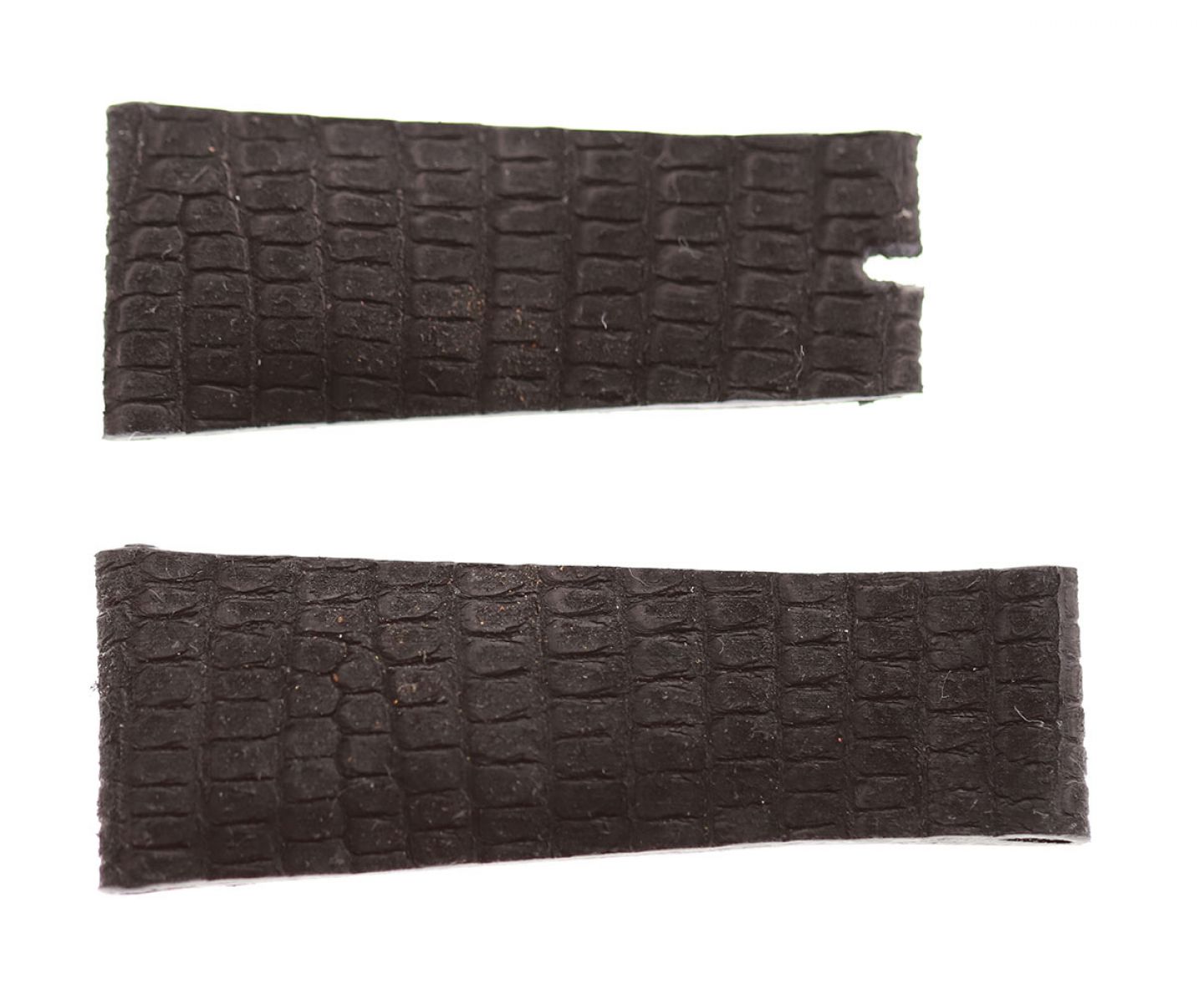 Black Matte Lizard Leather strap 20mm Rolex Daytona style