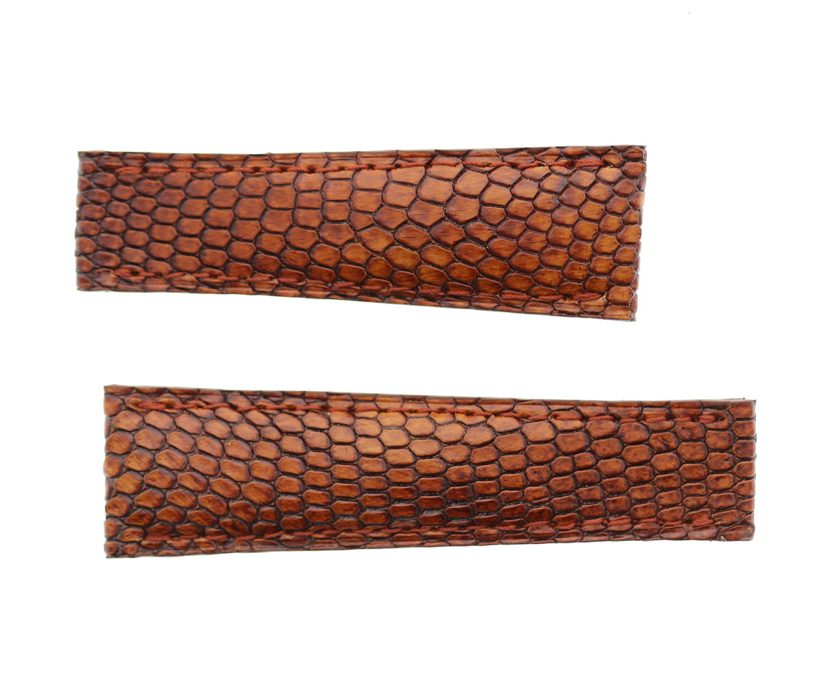 Bronze Brown Lizard Leather strap 20mm Rolex Daytona style