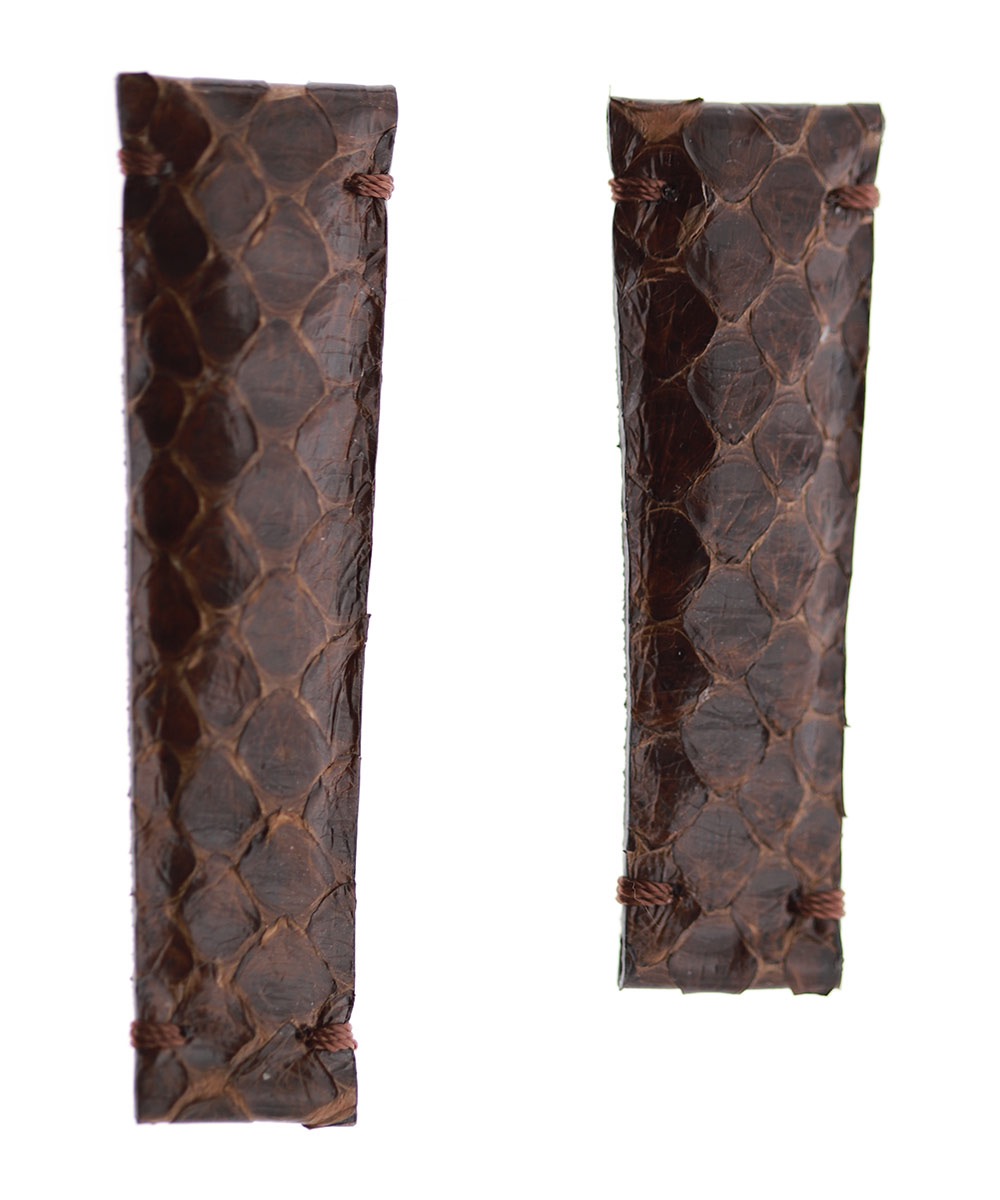 Exotic Brown Python leather strap 20mm for Rolex Daytona