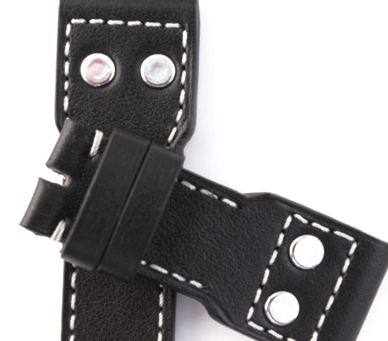 Custom Made Black Calf leather strap for IWC Big Pilot watch