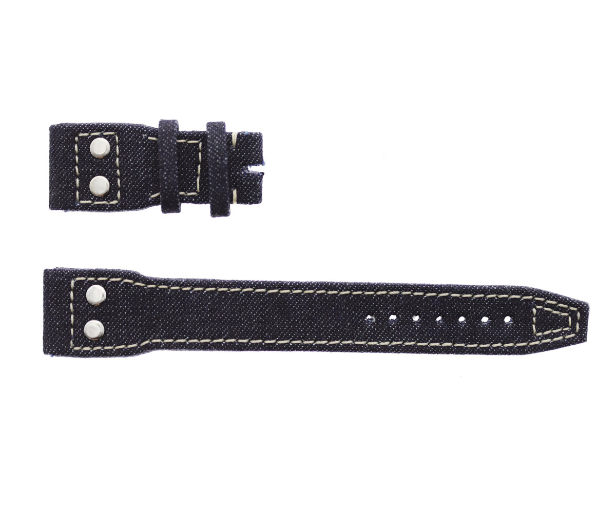 Custom Made Japanese Denim strap for IWC Big Pilot watch