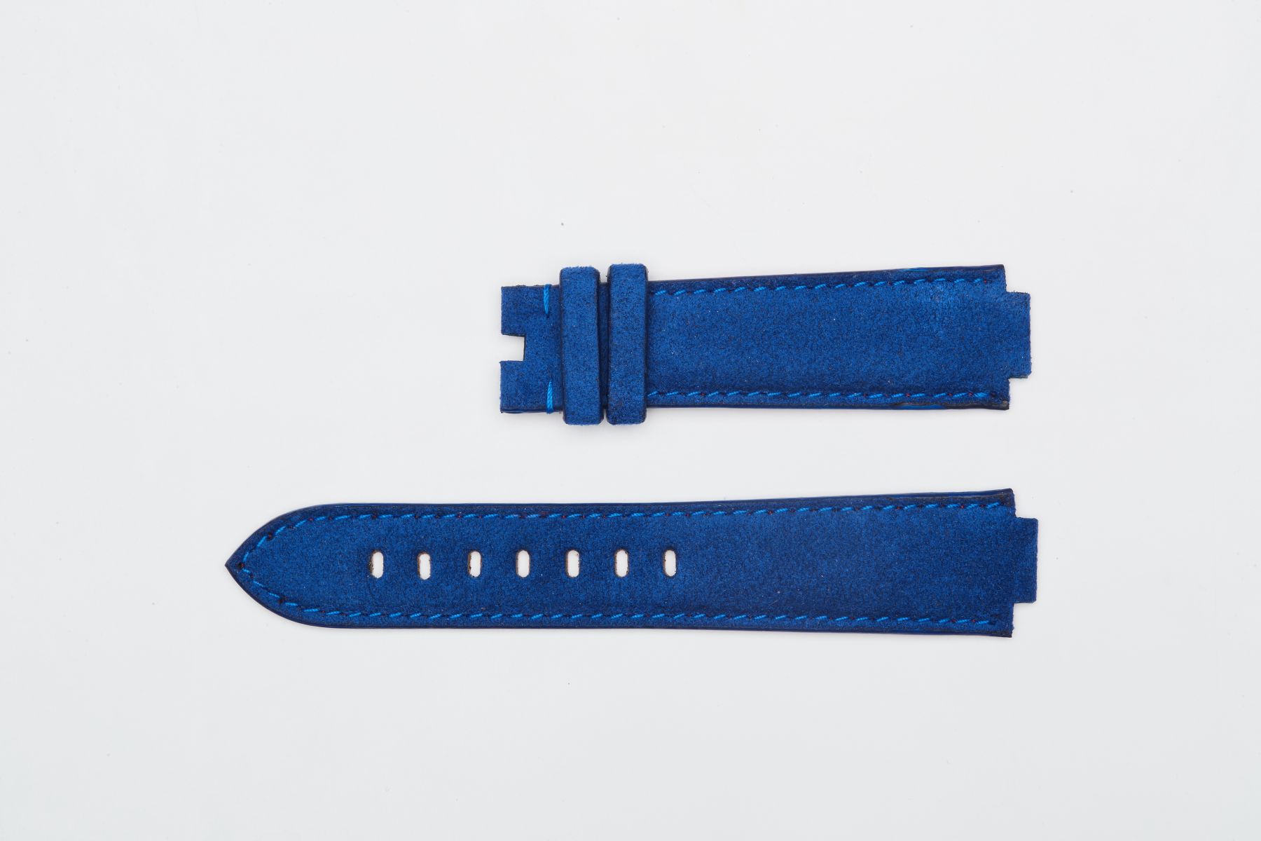 Baltic Blue Alcantara strap 21mm Louis Vuitton Tambour Automatic Regatta style