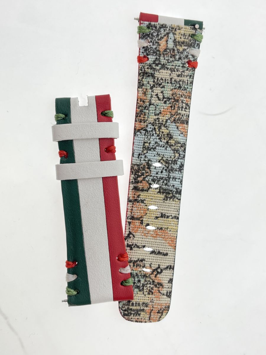 My Country: Hand-Painted Band for Apple Watch Inspired by ITALIAN NATIONAL FLAG N1