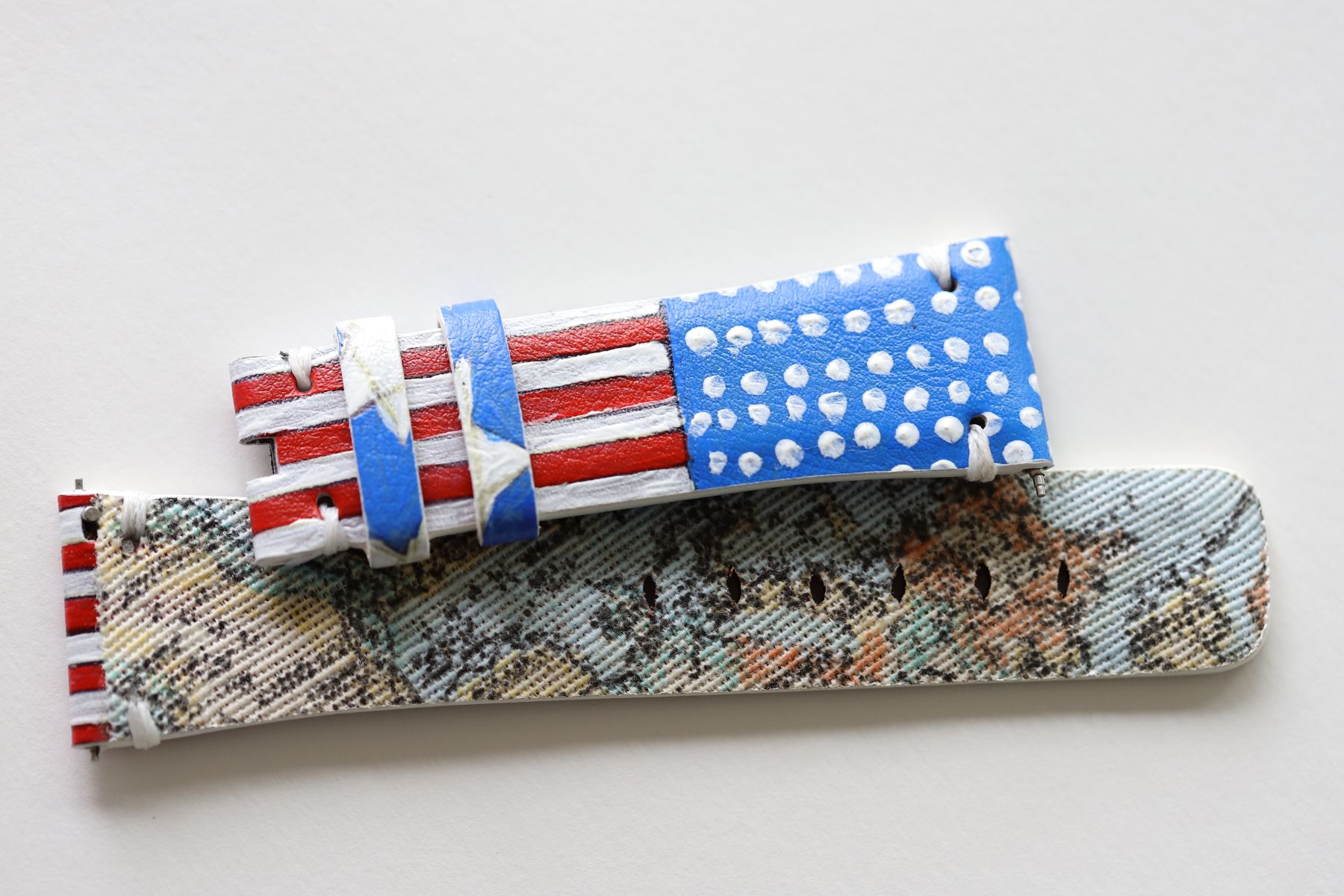 My Country USA: Hand-Painted Band for Apple Watch Inspired by NATIONAL FLAG of United States of America