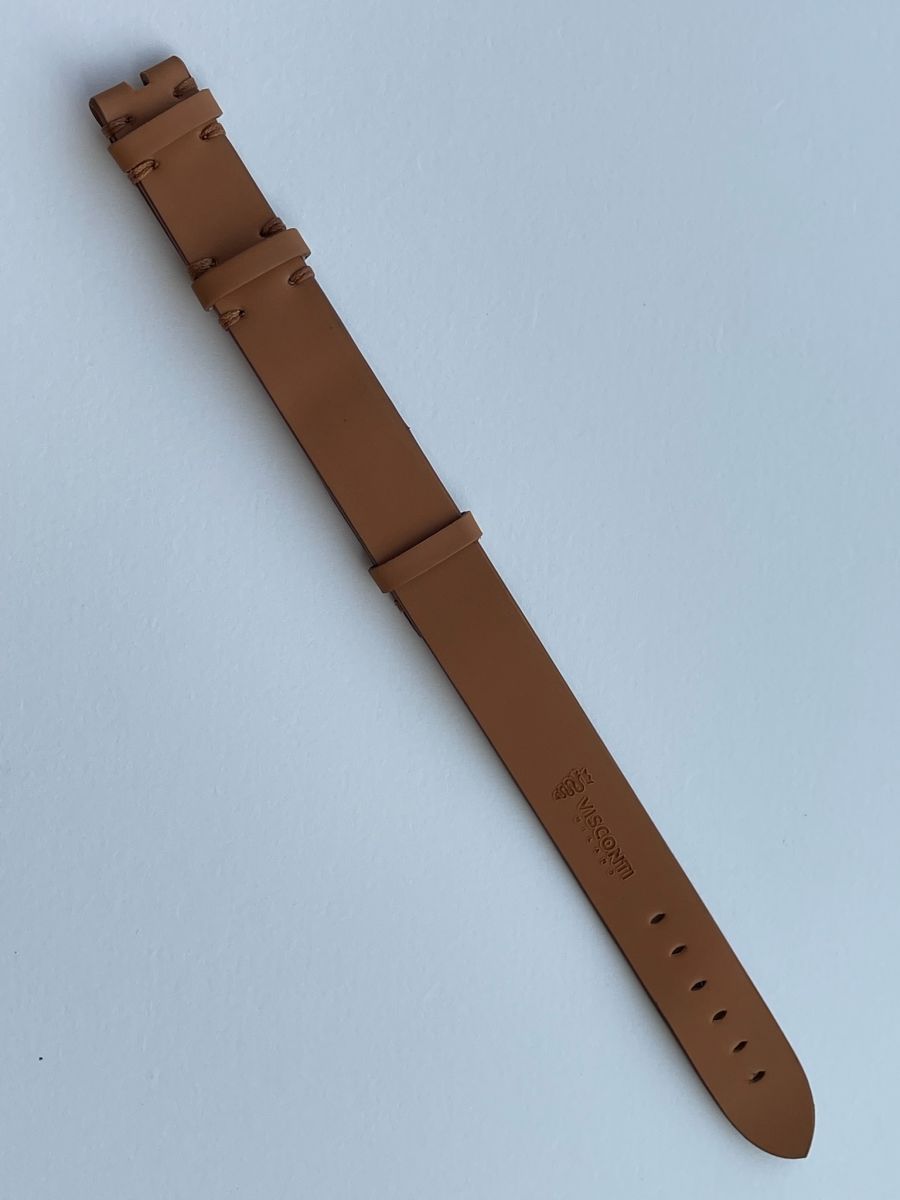 NATO 20mm or 22mm two pieces band in Cognac Brown Recycled Rubber