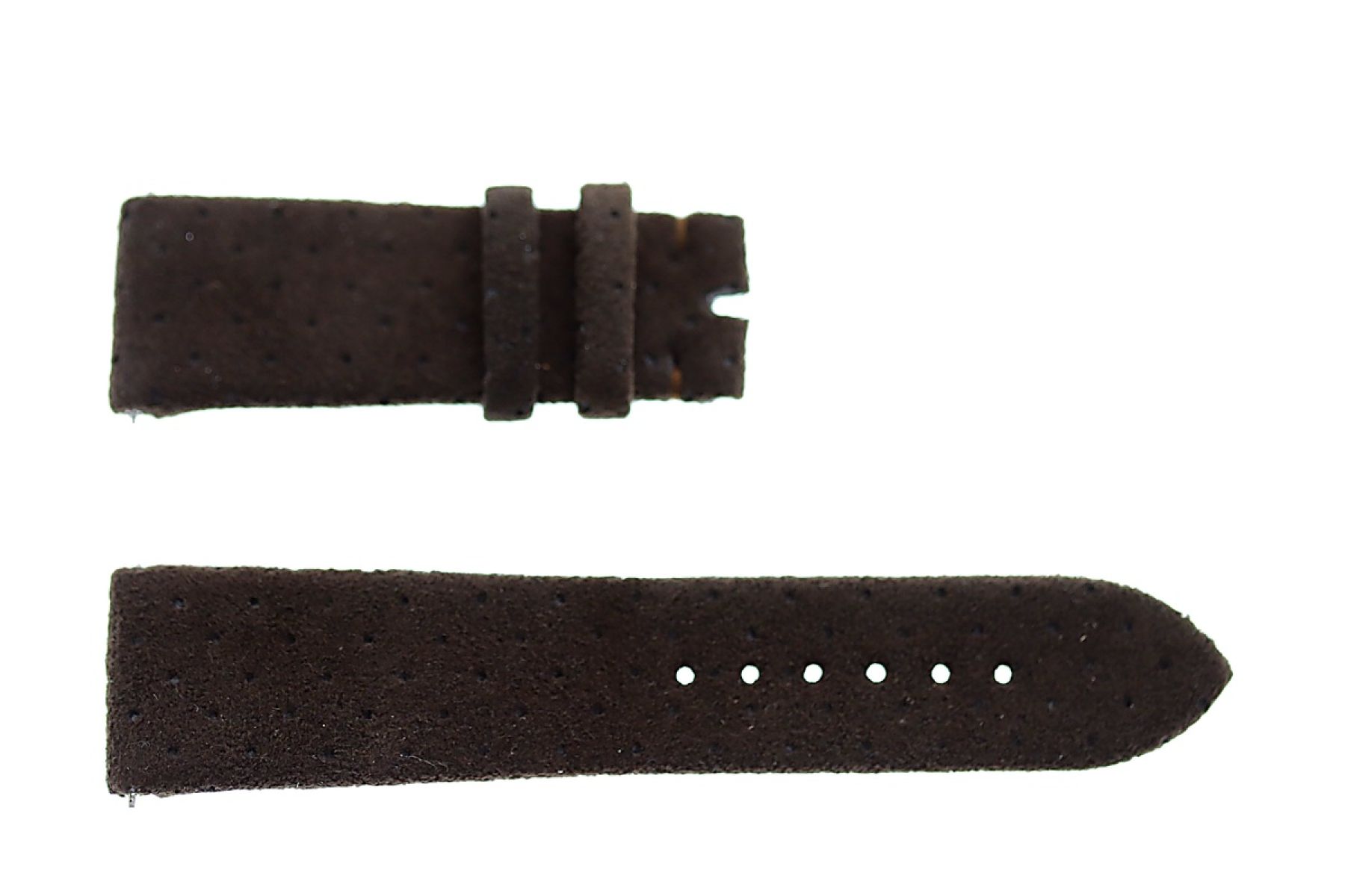 NJ15 Brown Perforated Alcantara Classic strap. Quick Release.