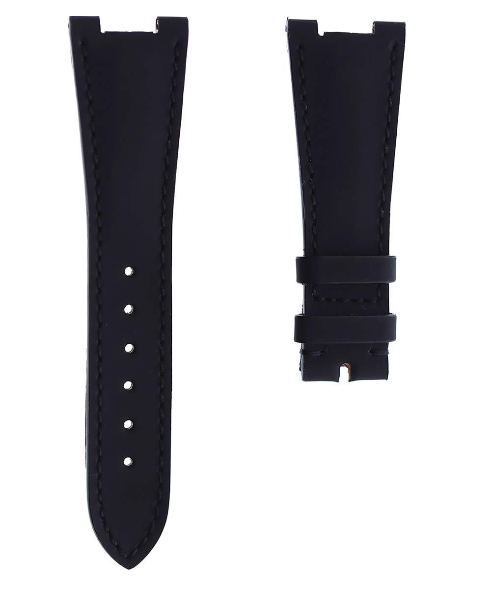 BLACK rubberized leather strap for NAUTILUS / PATEK PHILIPPE