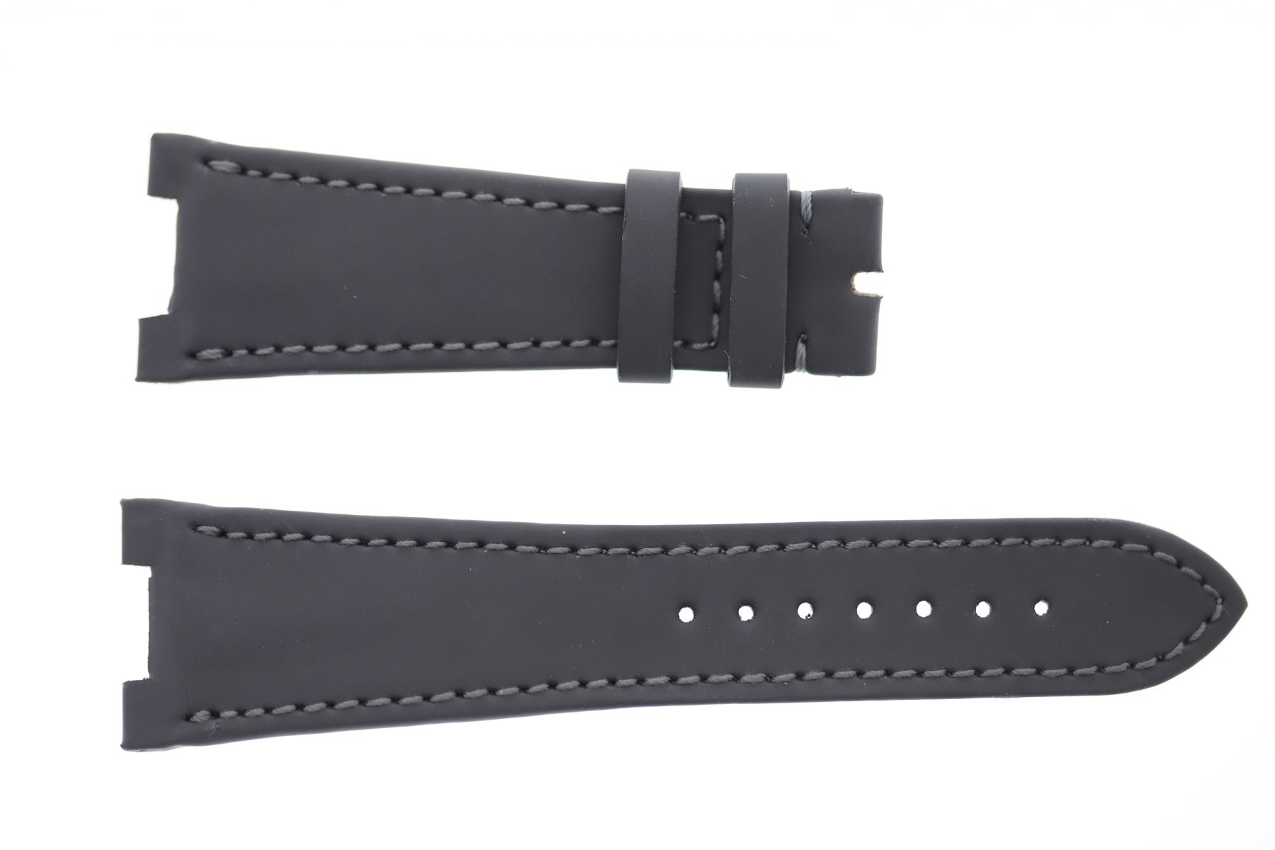 Grey Vegan Leather Patek Philippe Nautilus style watch strap 25mm