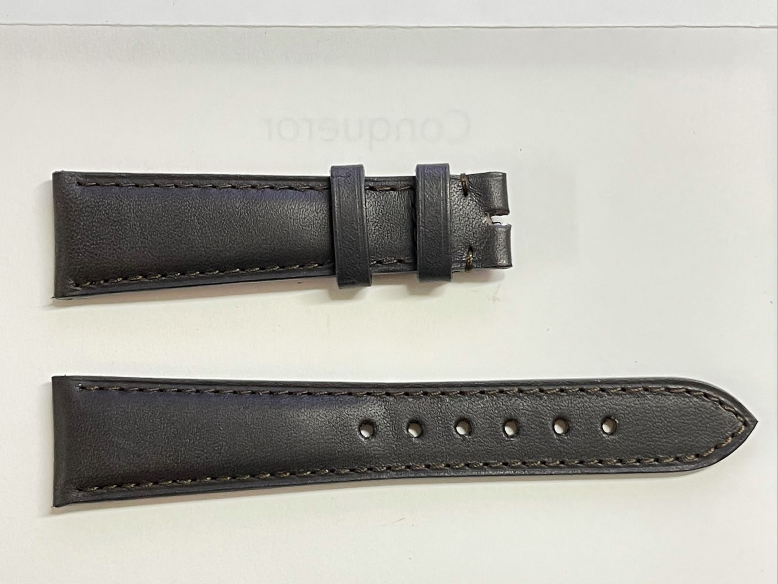 Brown in Barenia / Luxury Hermes French calf leather strap 21mm Patek Philippe Gondolo style