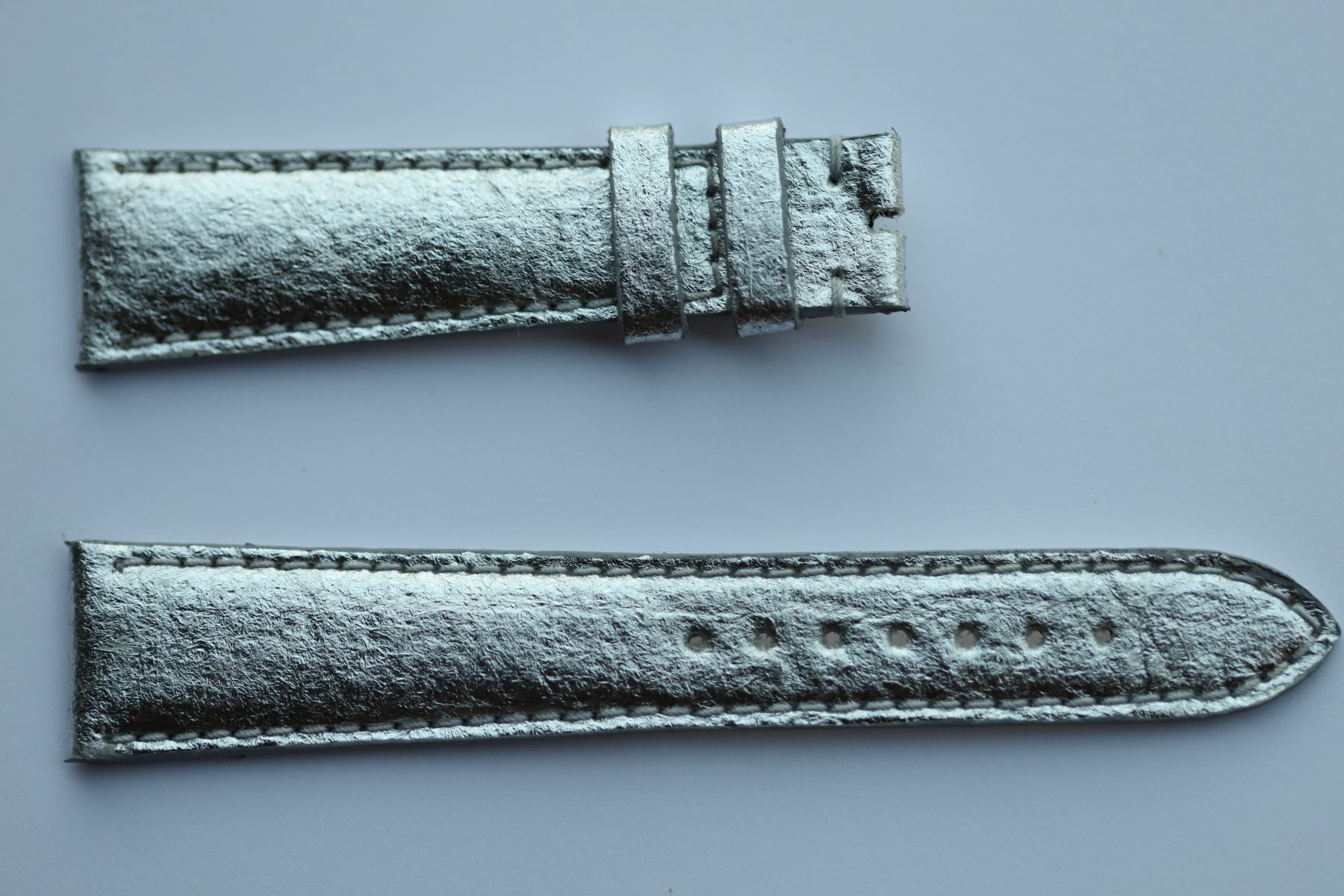 Silver Metallic Pinatex Strap General style