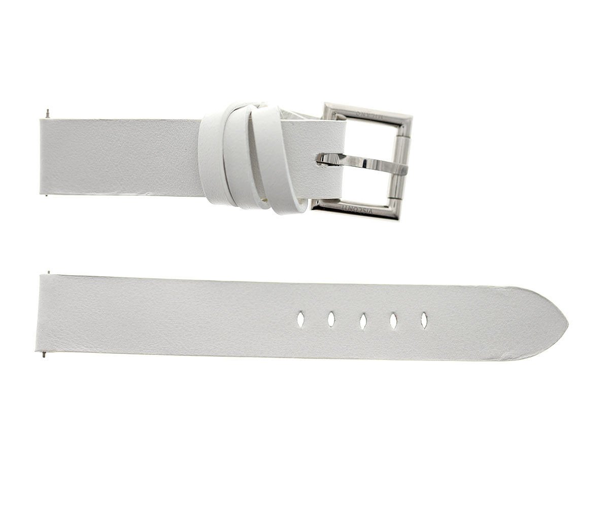 Racer watch band in White Calf