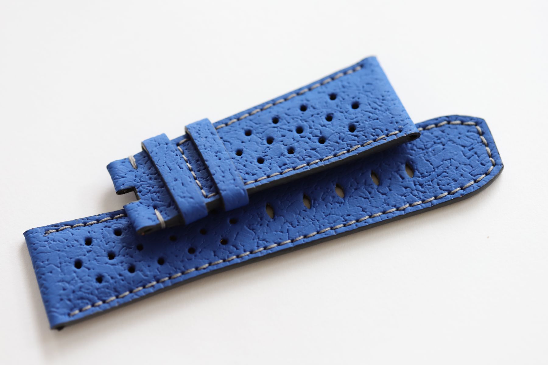 Royal Blue Textured Vegan Leather Strap General style