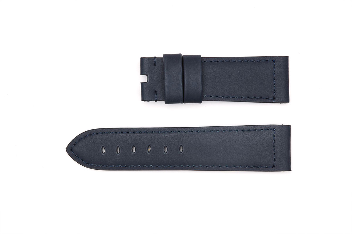 Navy Blue Recycled Rubber strap for Panerai style timepieces