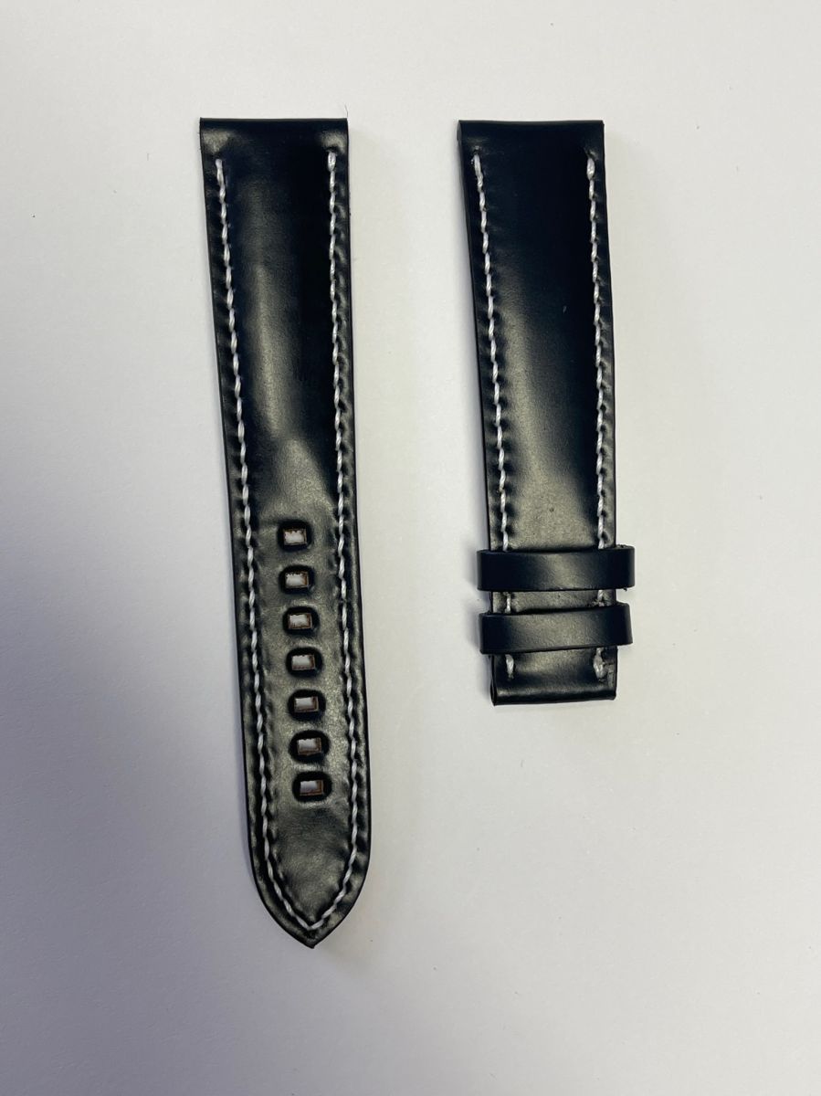 Black Shell Cordovan leather strap 21mm Patek Philippe Calatrava 5524G style