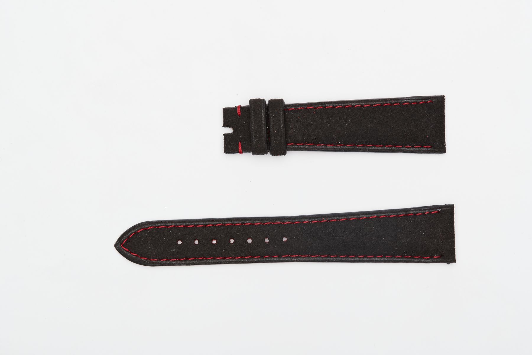 Black Alcantara strap 20mm Rolex Oyster style
